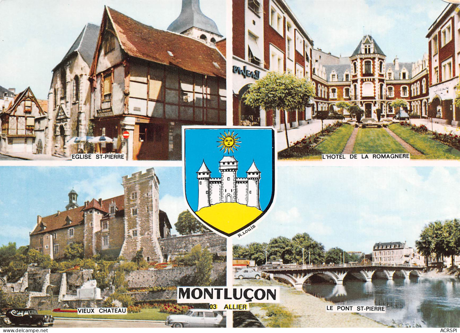 MONTLUCON  Multivue Et Blason  26 (scan Recto Verso)PFRCR00084P - Montlucon