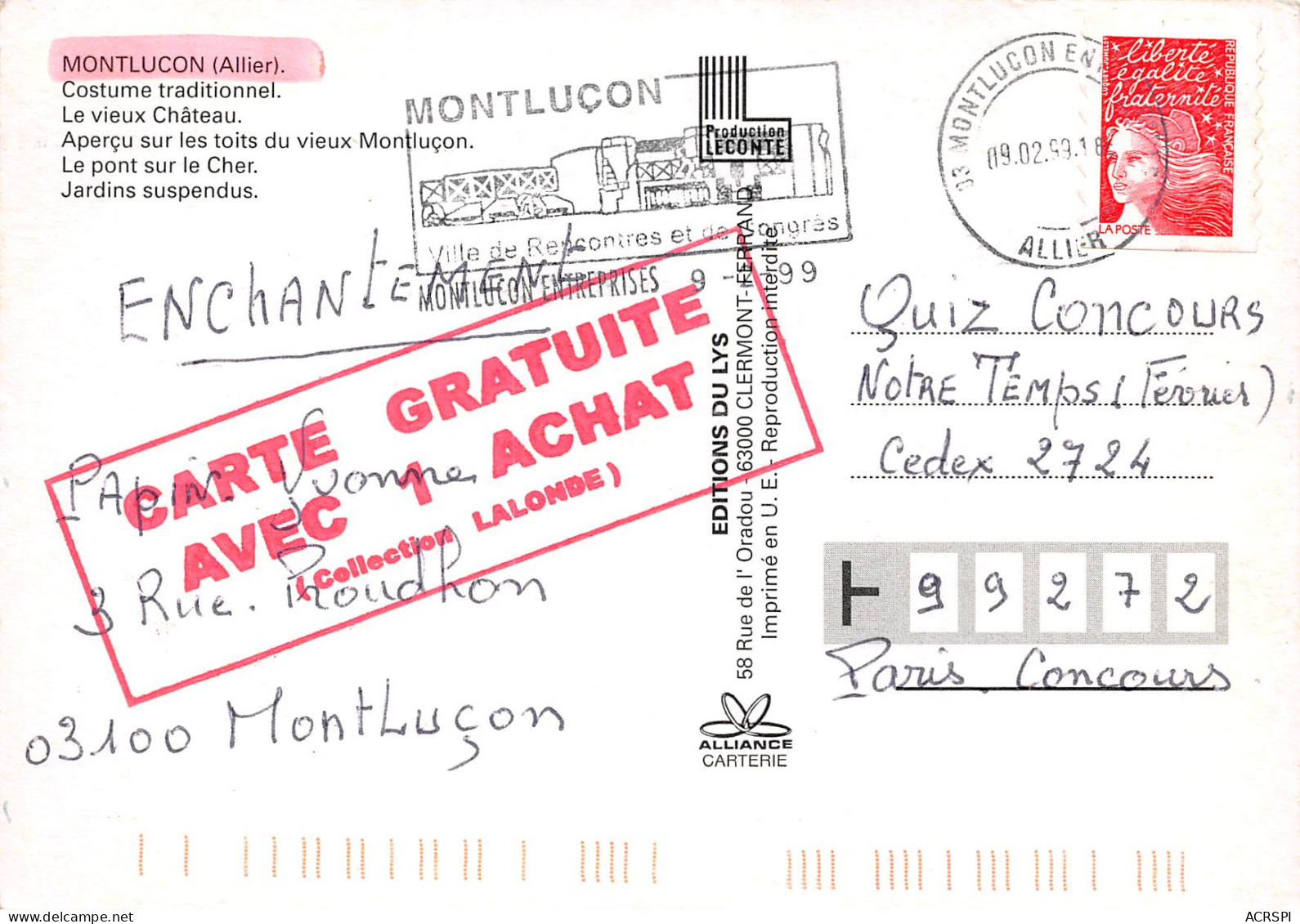 MONTLUCON Multivue De La Ville 18 (scan Recto Verso)PFRCR00084P - Montlucon