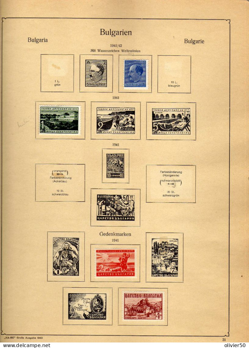 Bulgarie (1940-42) - Celebrites - Armoiries - Boris III - Neufs* Et Oblit - 3 Pages  - 17 Val. - Neufs