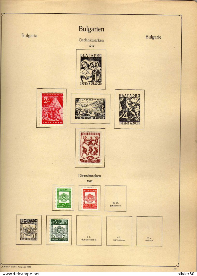 Bulgarie (1940-42) - Celebrites - Armoiries - Boris III - Neufs* Et Oblit - 3 Pages  - 17 Val. - Neufs