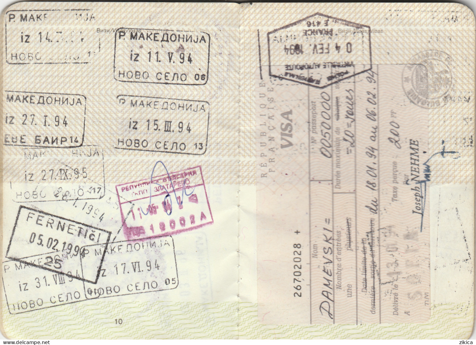 Passeport,passport,pasaporte, reisepass,Macedonia - visas...