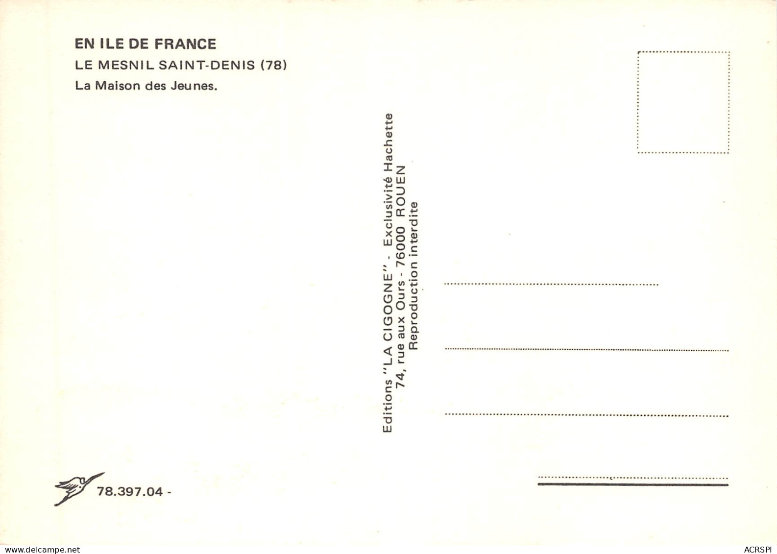 LE MESNIL SAINT DENIS La Maison Des Jeunes 17 (scan Recto Verso)PFRCR00082P - Le Mesnil Saint Denis