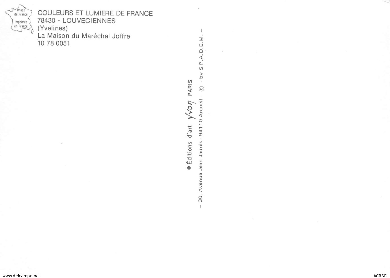 LOUVECIENNES La Maison Du Maréchal JOFFRE  36 (scan Recto Verso)PFRCR00082P - Louveciennes