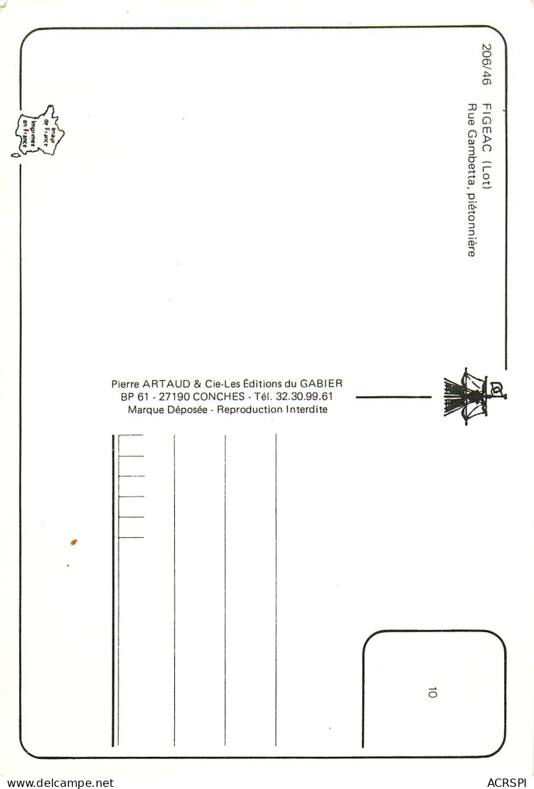 FIGEAC  Rue GAMBETTA  25   (scan Recto-verso)PFRCR00078 P - Figeac