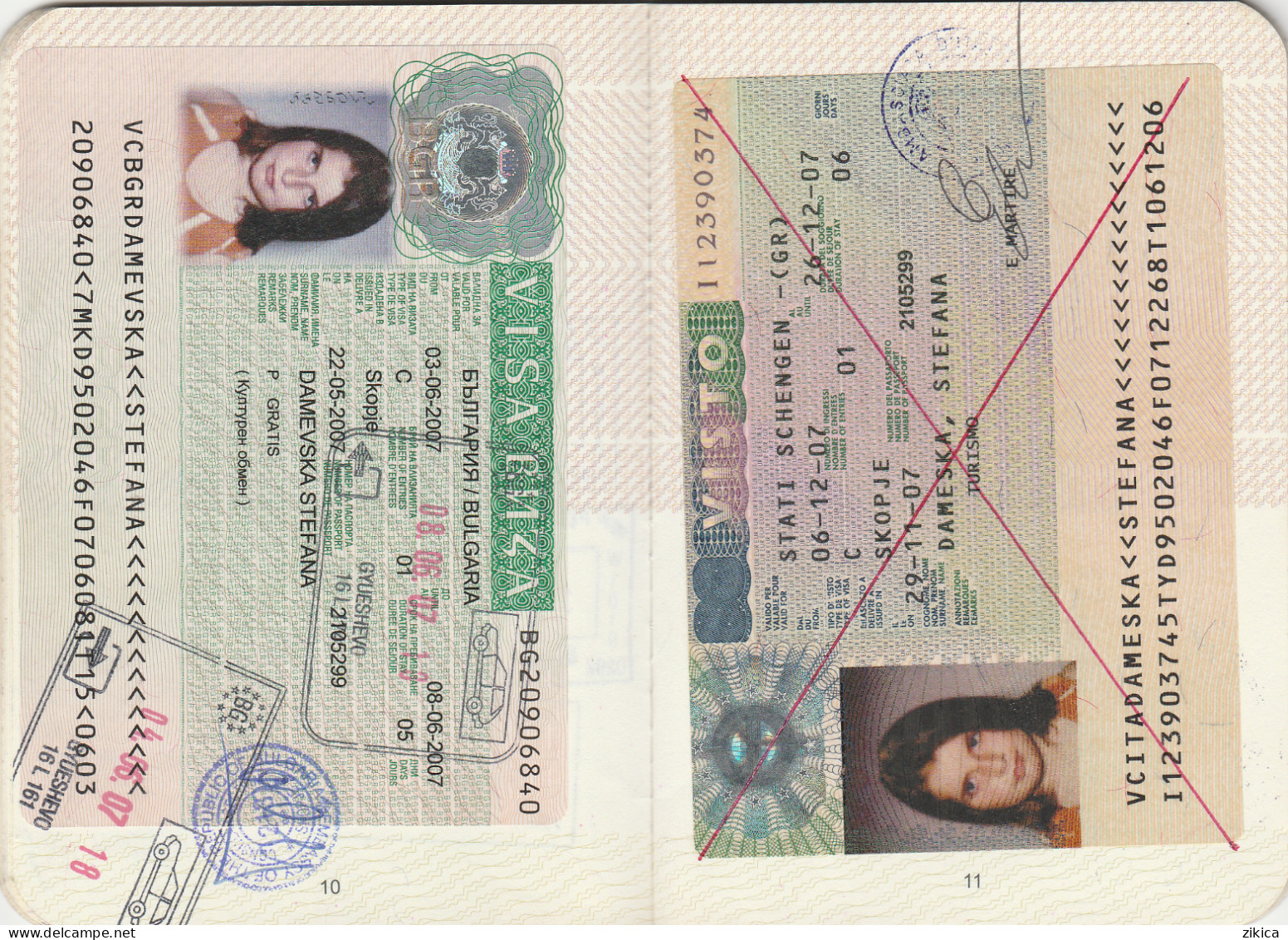 Passeport,passport,pasaporte, Reisepass,Macedonia - Visas... - Documents Historiques