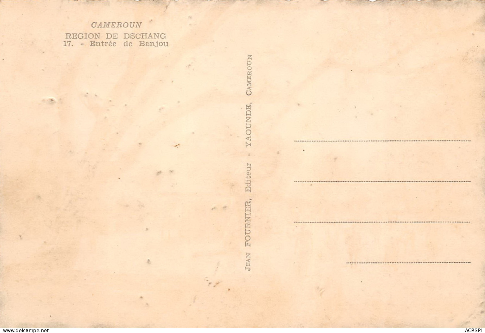 DSCHANG  Entree De Banjou CAMEROUN  Cases  59  (scan Recto-verso) PFRCR00076 P - Kamerun