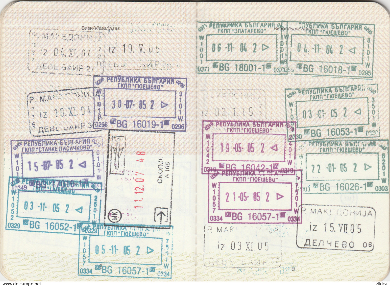 Passeport,passport,pasaporte, Reisepass,Macedonia - Visas... - Documents Historiques