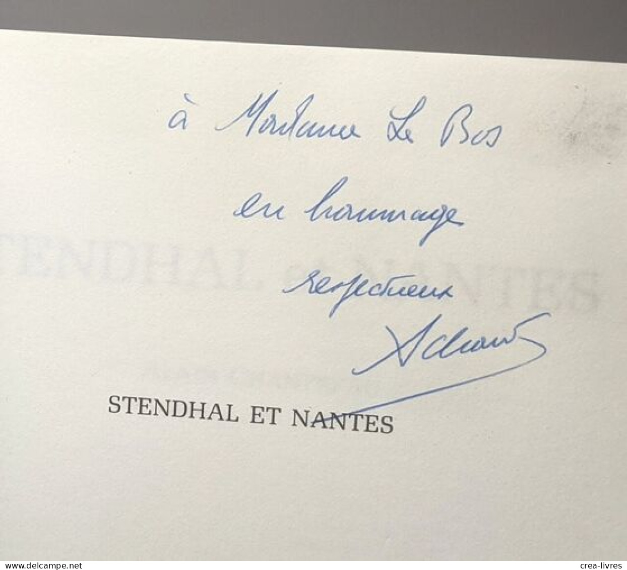 Stendhal Et Nantes - Autres & Non Classés
