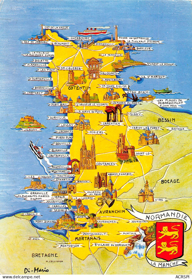 Cherbourg Carte Du Departementde La Manche  Map (scan Recto-verso) PFRCR00068 P - Saint Vaast La Hougue