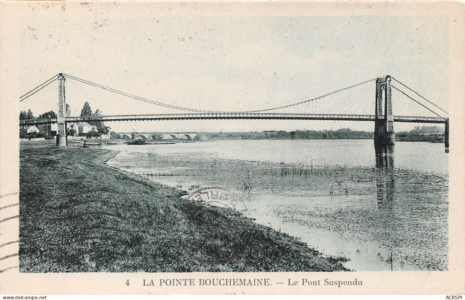 49  Maine Et Loire   LA POINTE BOUCHEMAINE, Le Pont Suspendu,  (scan Recto-verso) PFRCR00066 P - Champtoceaux