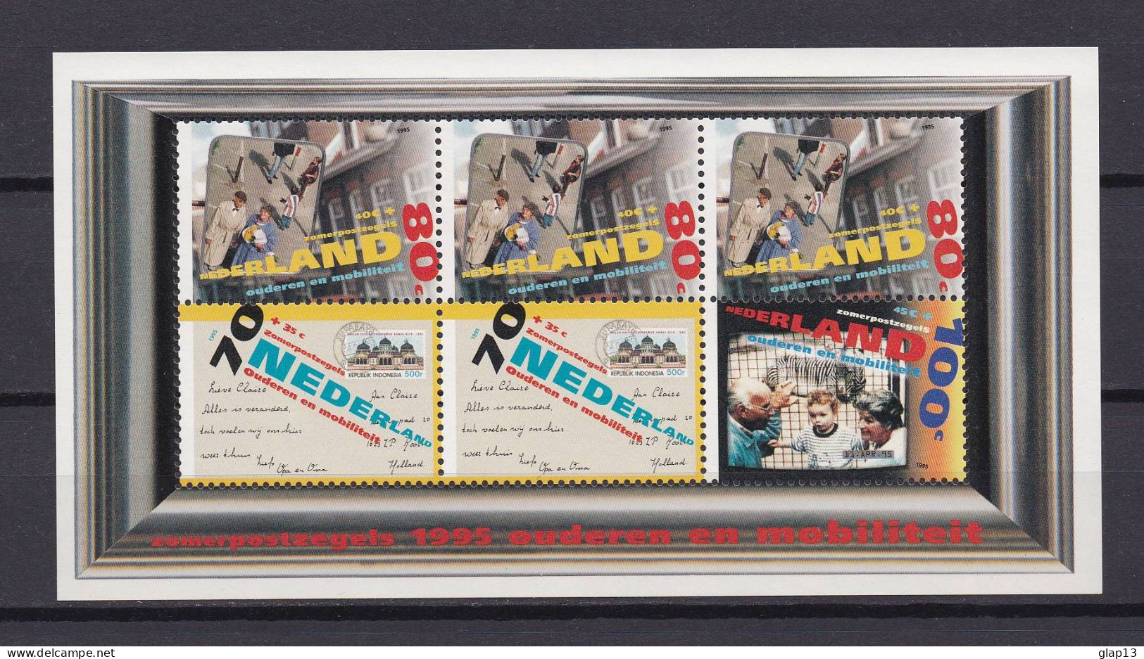 PAYS-BAS 1995 BLOC N°43 NEUF** PERSONNES AGEES - Blocks & Sheetlets