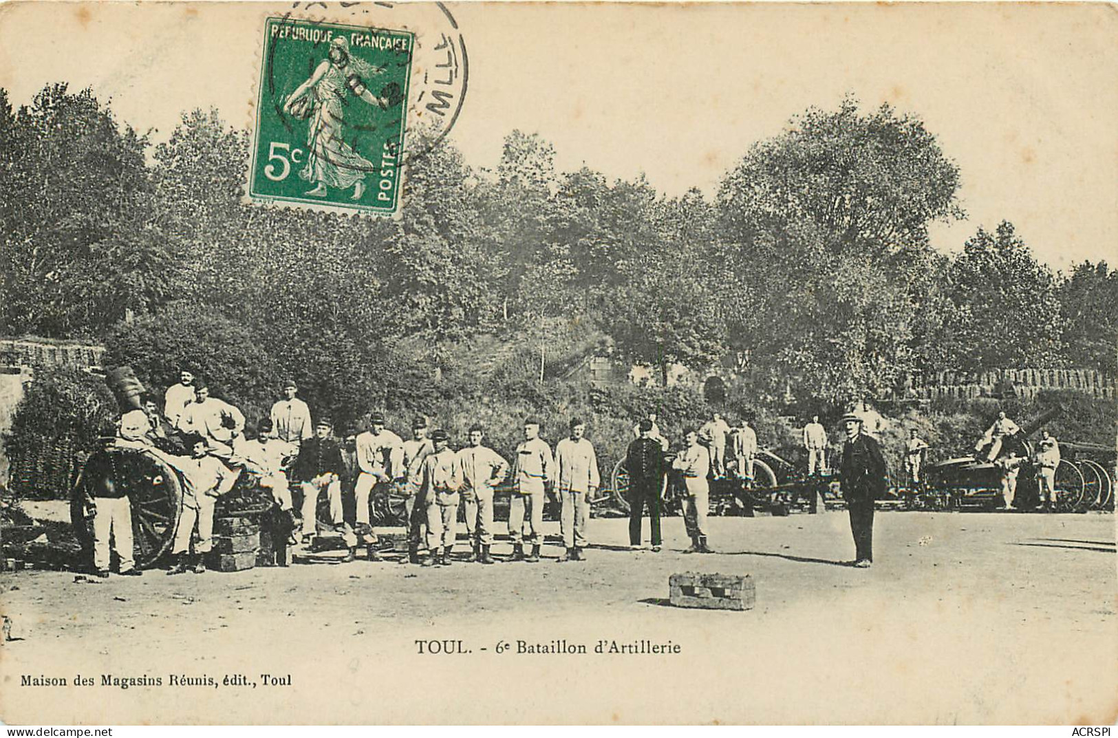 Toul  6e Bataillon D'artillerie   (scan Recto-verso) PFRCR00051 P - Toul