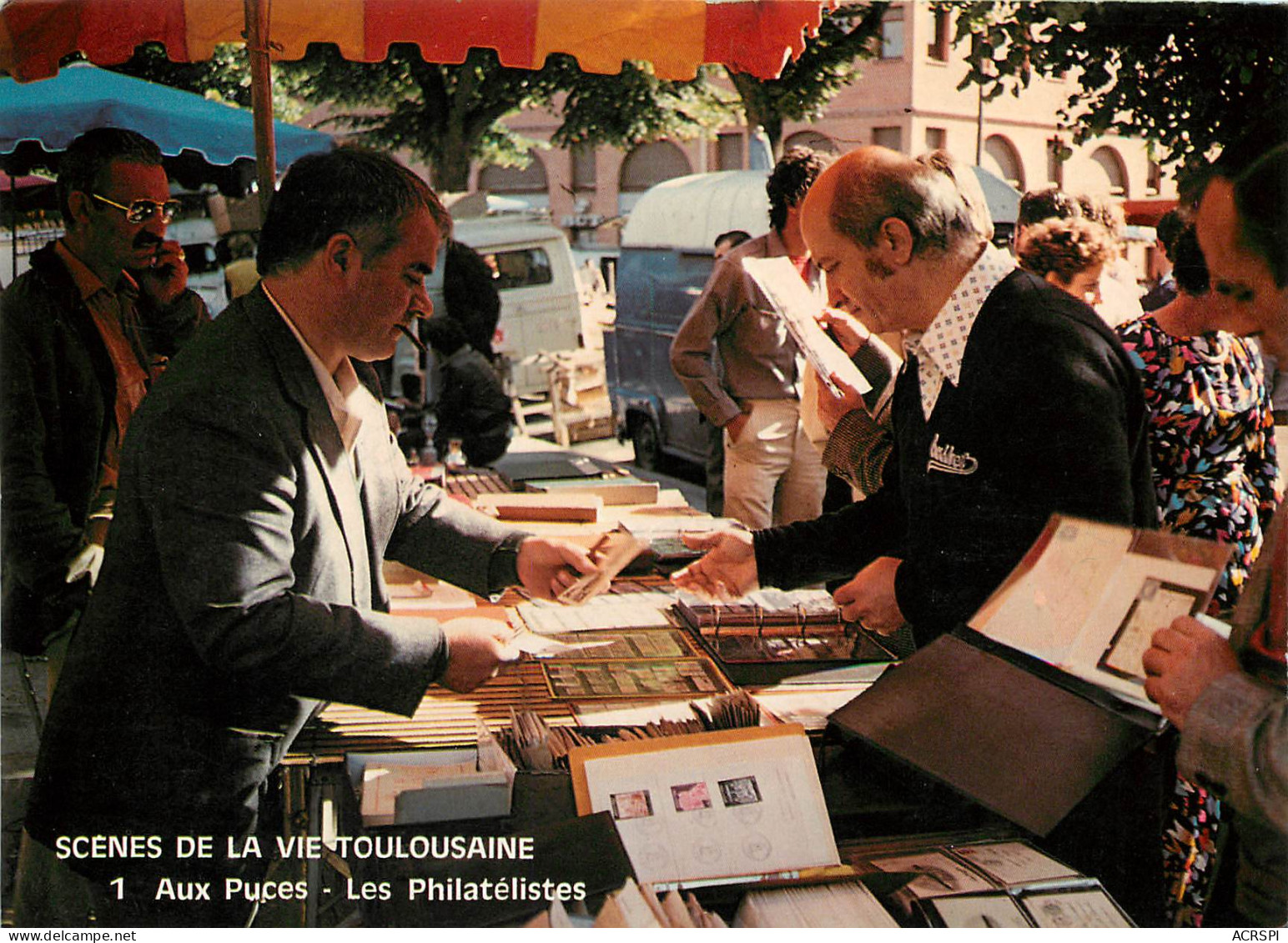 TOULOUSE SCENES DE LA VIE TOULOUSAINE  Aux Puces - Les Philatélistes  - Tirage Limité  PFRCR00048 P - Toulouse