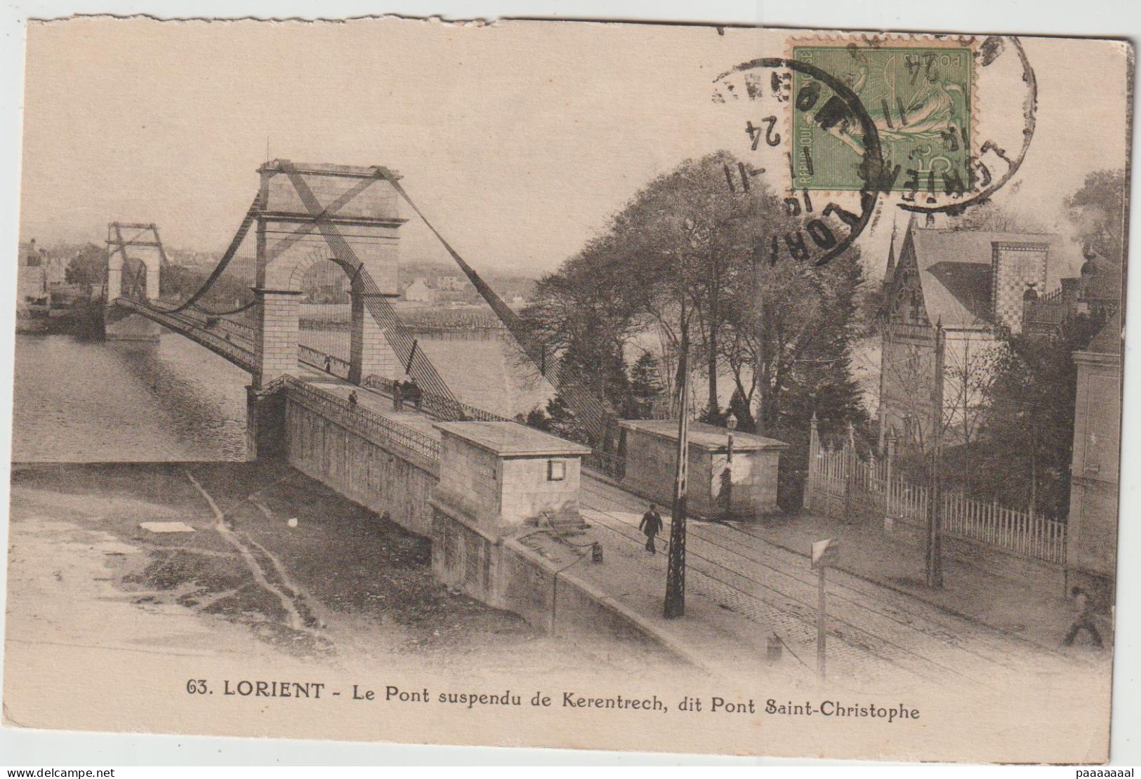 LORIENT  LE PONT SUSPENDU DE KERENTRECH DIT PONT SAINT CHRISTOPHE - Lorient
