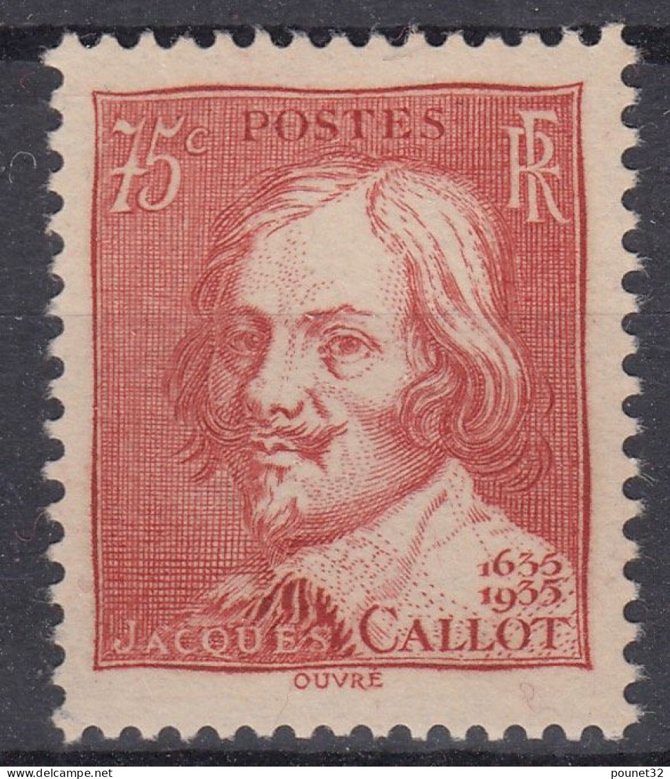 TIMBRE FRANCE JACQUES CALLOT N° 306 NEUF ** GOMME SANS CHARNIERE - TRES FRAIS - Unused Stamps