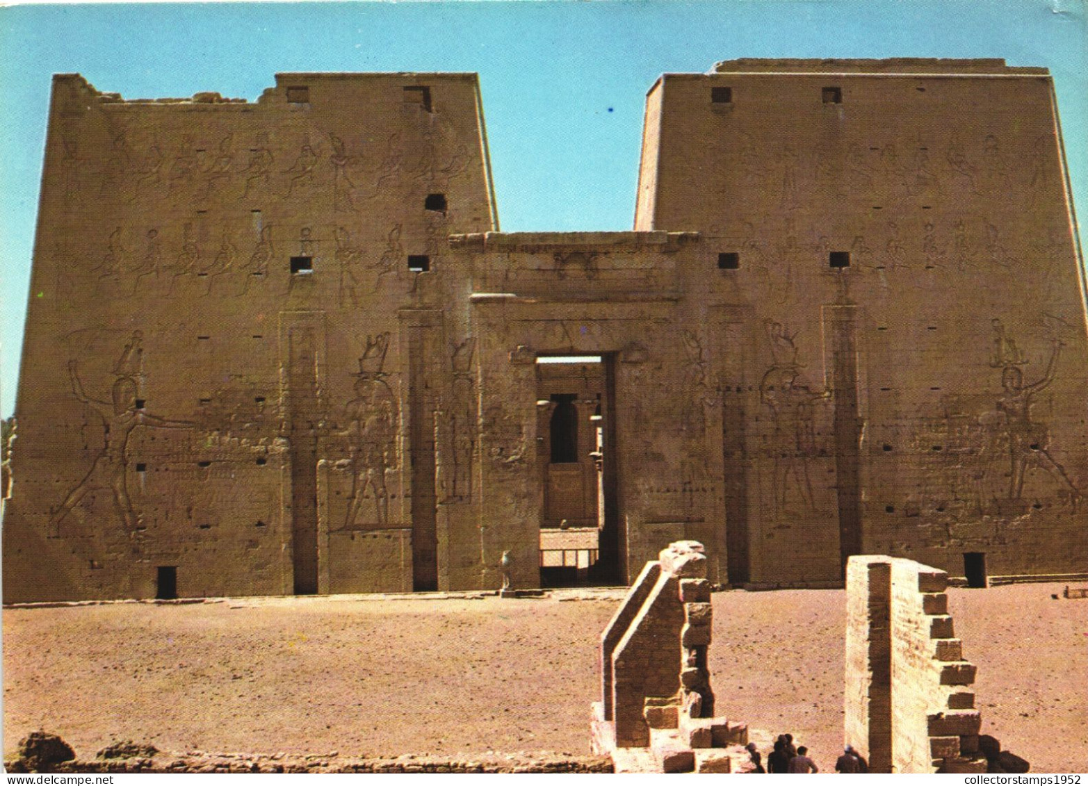 EDFU, TEMPLE OF GOD HORUS, ARCHITECTURE, EGYPT, POSTCARD - Autres & Non Classés