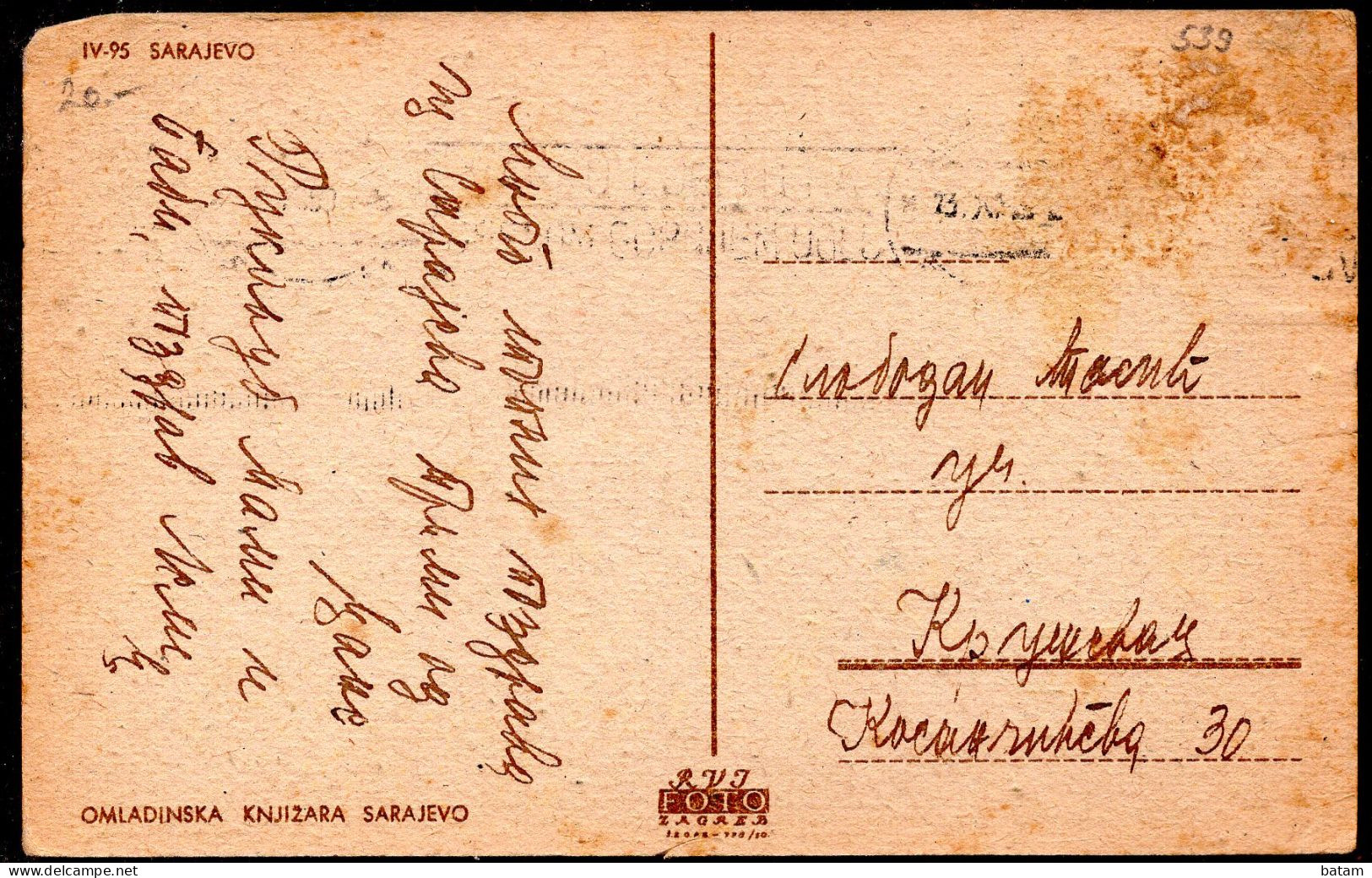 539 - Bosnia And Herzegovina - Sarajevo 1938 - Postcard - Bosnie-Herzegovine