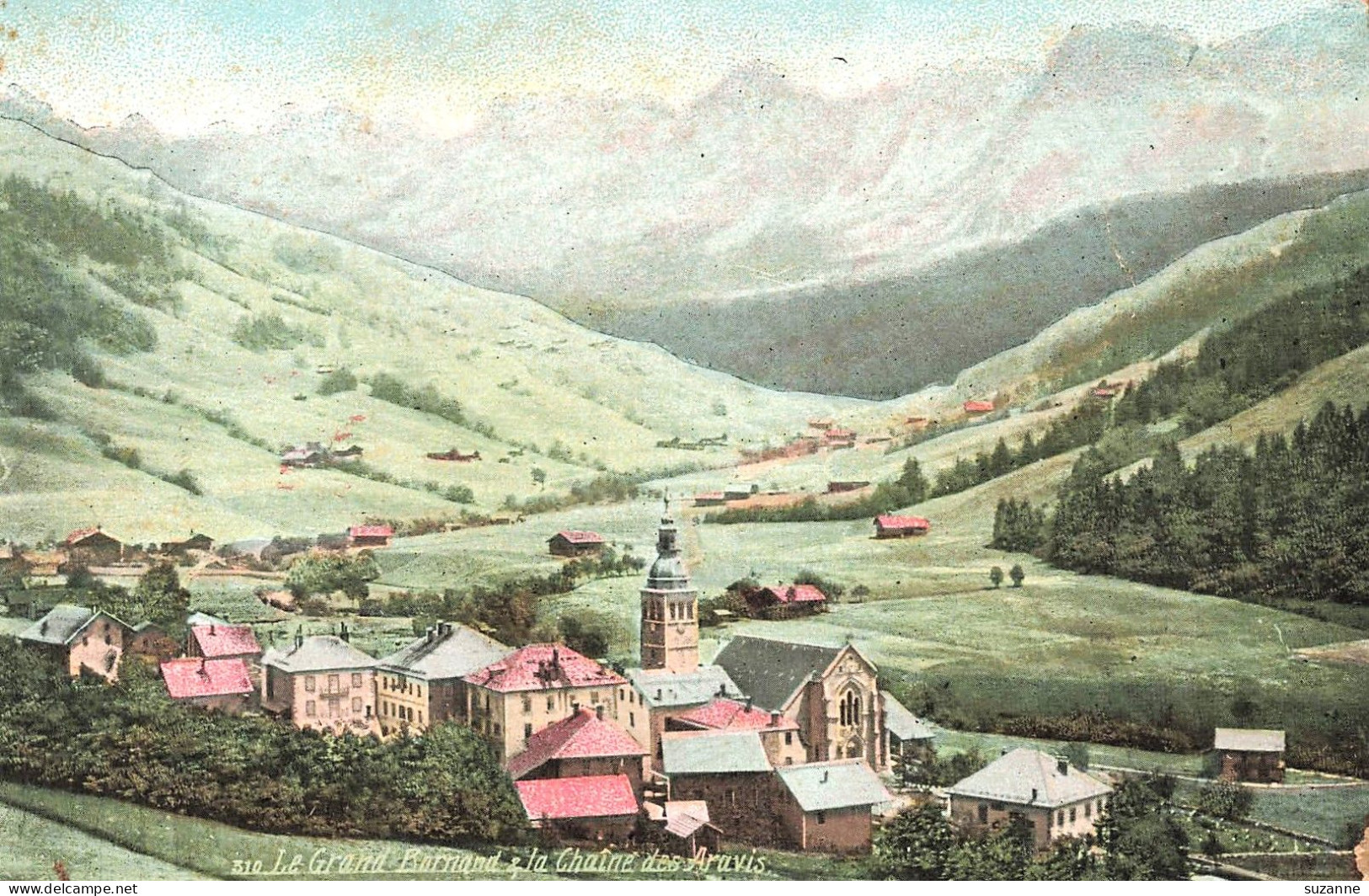 LE GRAND BORNAND - Chaîne Des Aravis - Carte Ancienne Colorisée - Le Grand Bornand