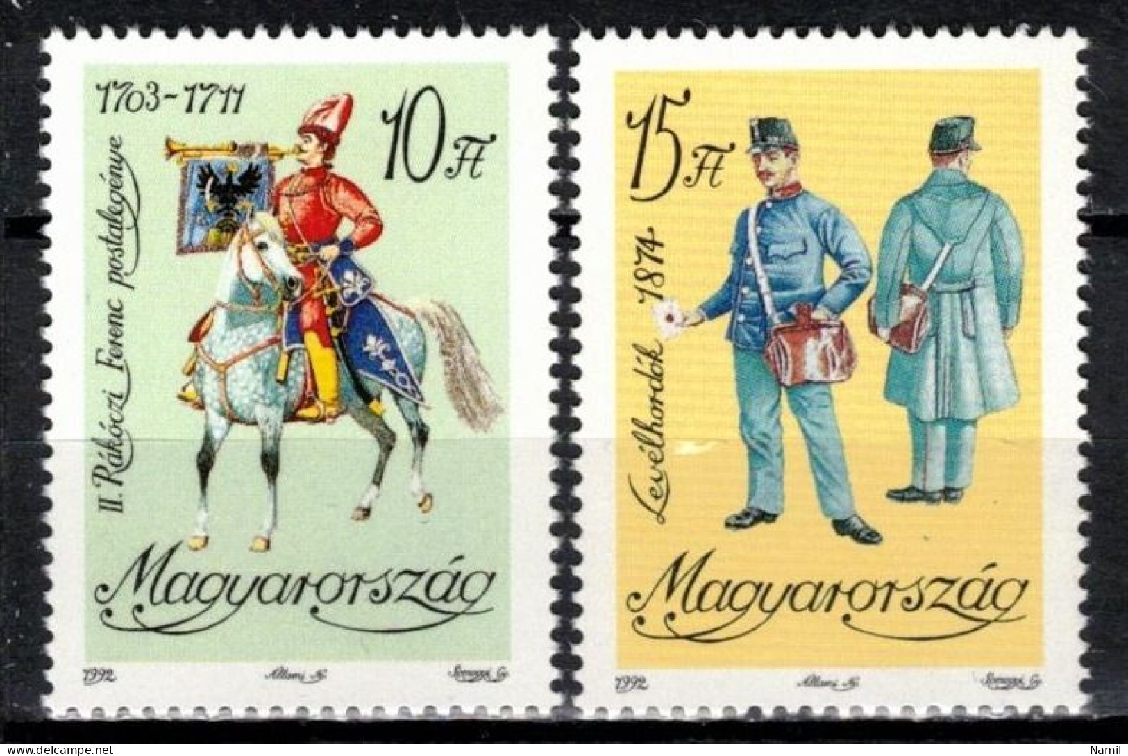 ** Hongrie 1992 Mi 4225-6 (Yv 3397-8), (MNH)** - Unused Stamps
