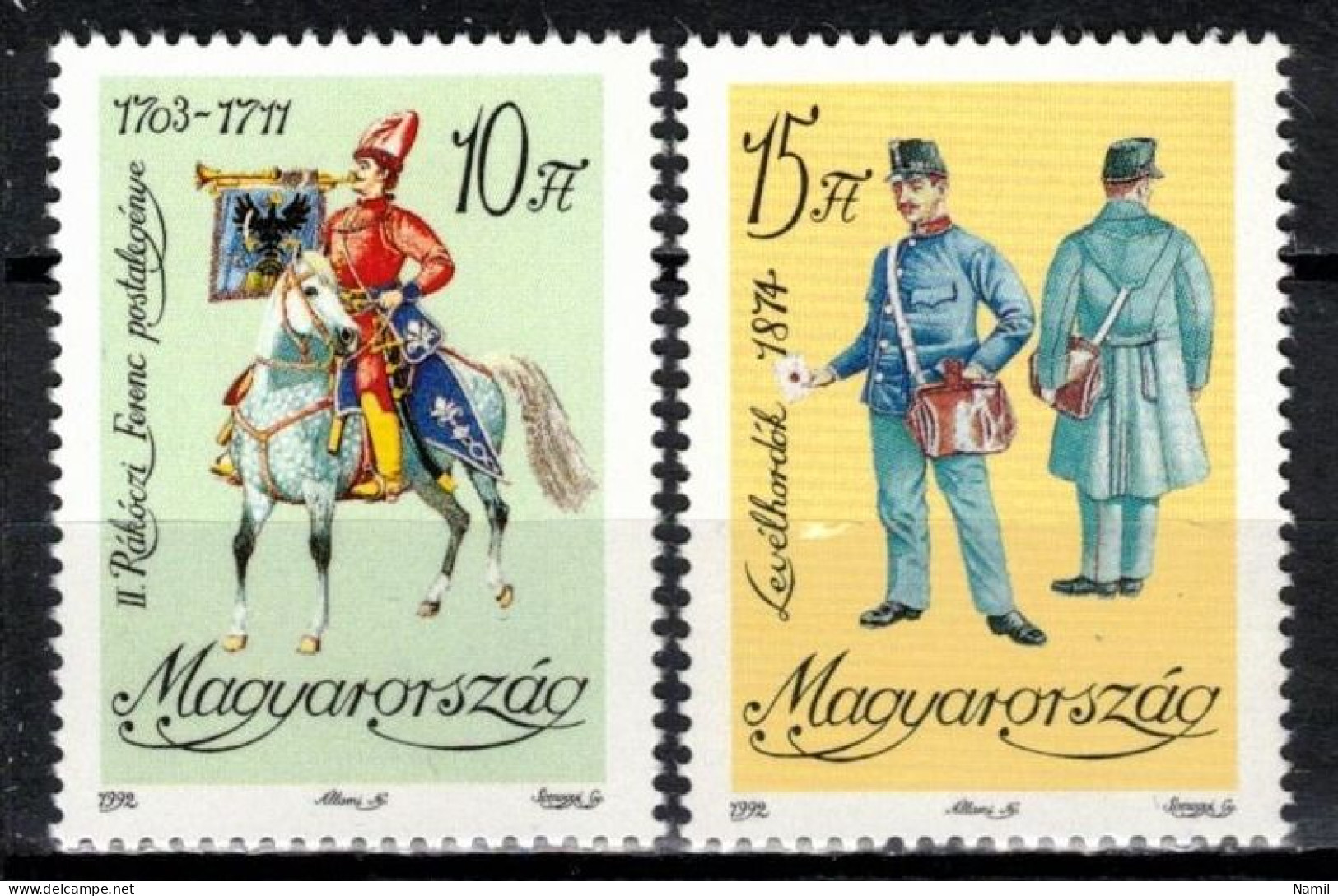 ** Hongrie 1992 Mi 4225-6 (Yv 3397-8), (MNH)** - Neufs