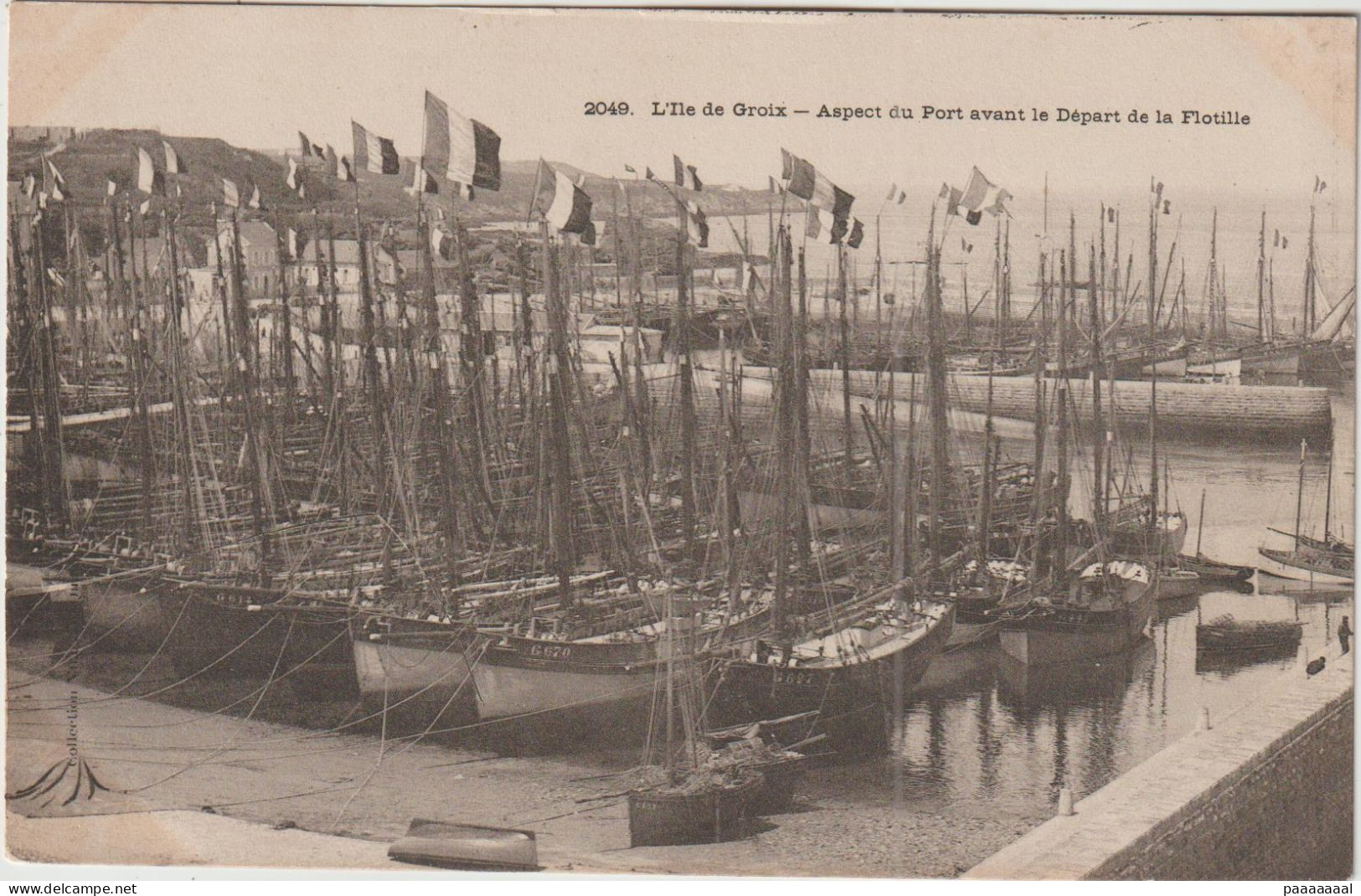 GROIX  ASPECT DU PORT AVANT LE DEPART DE LA FLOTILLE - Groix