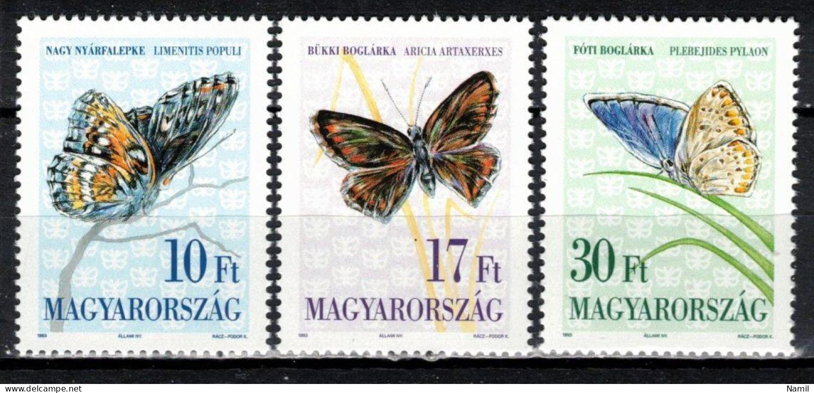 ** Hongrie 1993 Mi 4251-3 (Yv 3420-2), (MNH)** - Neufs