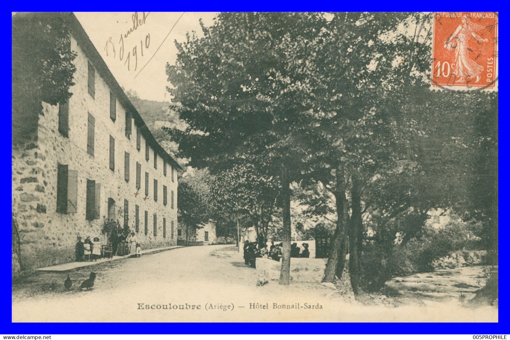 * ESCOULOUBRE * Hôtel Bonnail Sarda - Animée - 1910 - Other & Unclassified