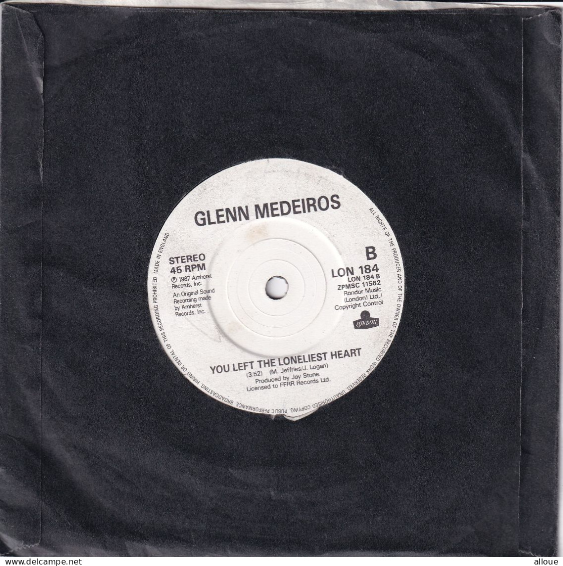 GLENN MEDEIROS - UK SG - NOTHING'S GONNA CHANGE MY LOVE FOR YOU + 1 - Rock