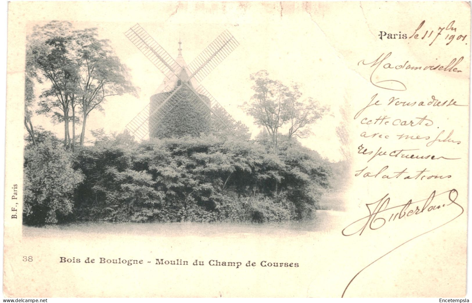 CPA Carte Postale  France Paris Bois De Boulogne Moulin Du Champ De Course 1901 VM79108 - Parques, Jardines