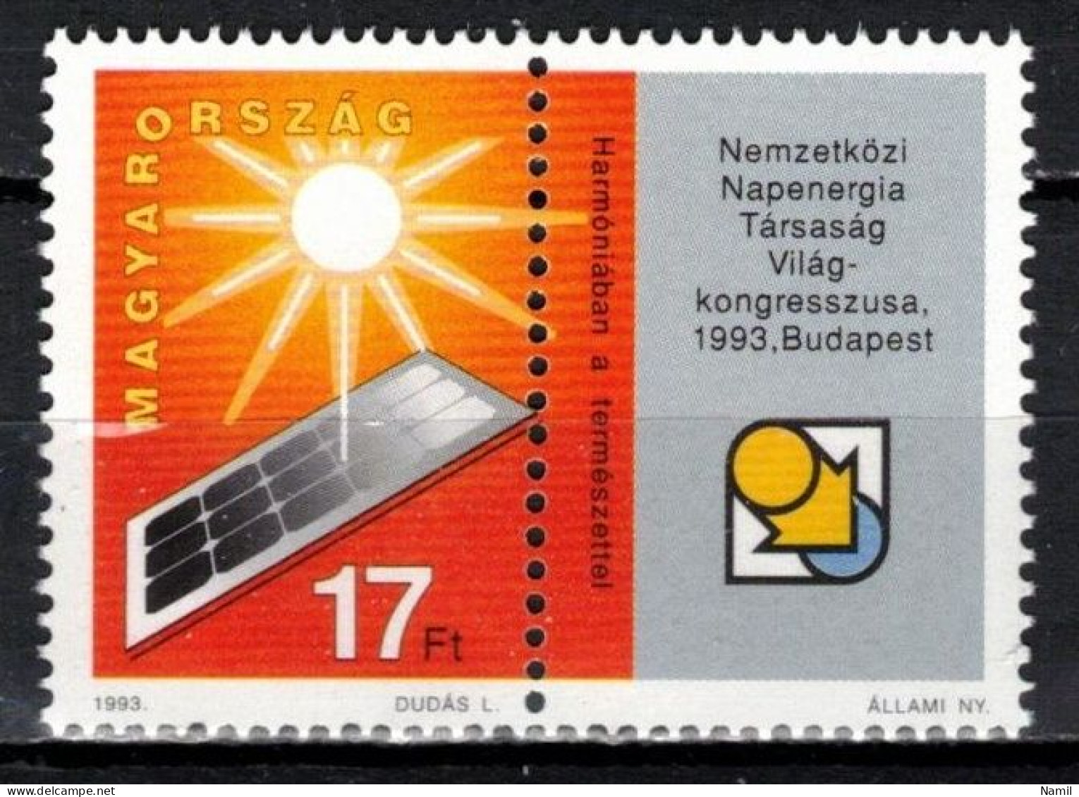 ** Hongrie 1993 Mi 4256 Zf (Yv 3425 Avec Vignette), (MNH)** - Unused Stamps