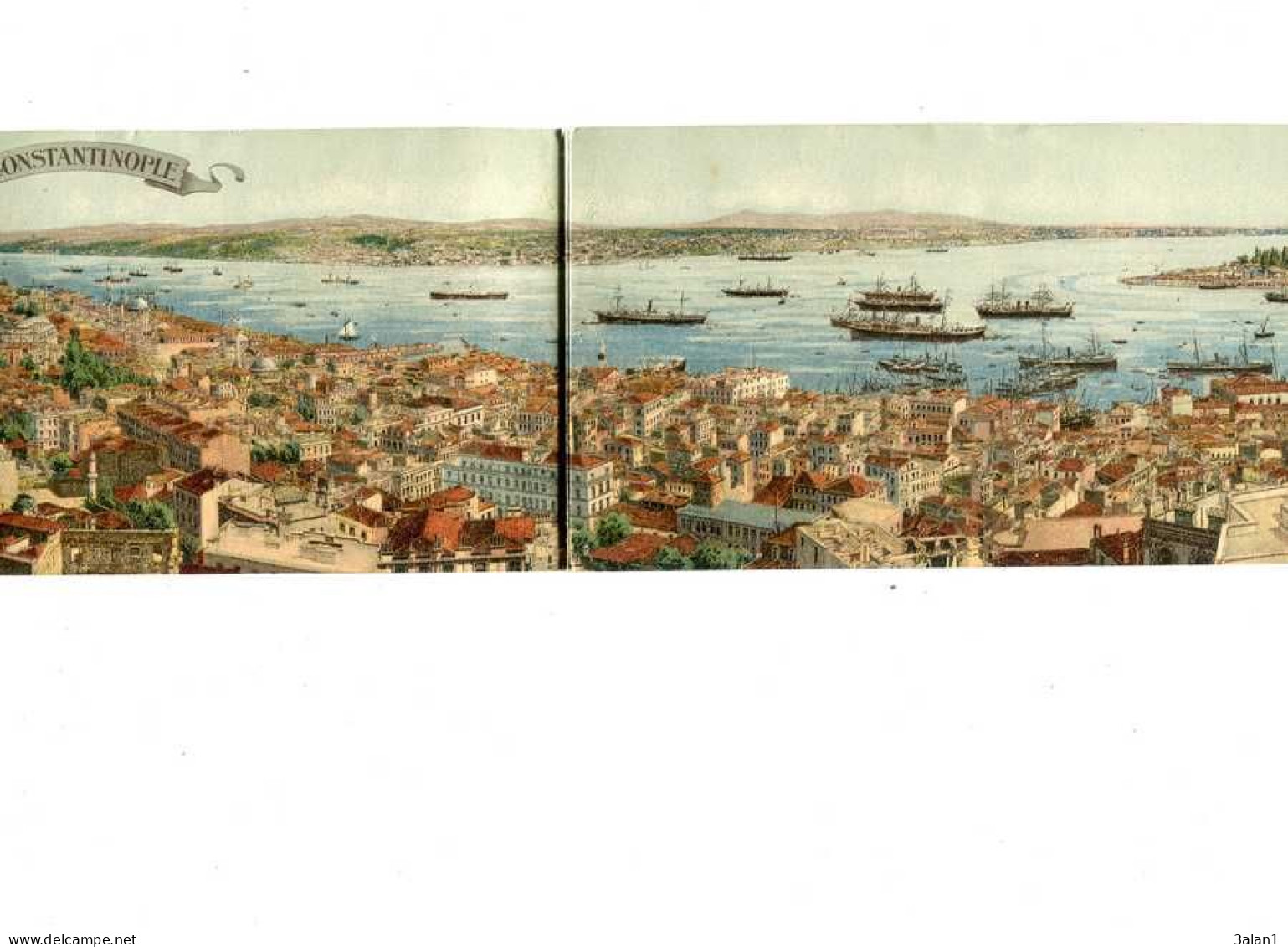 TURQUIE CONSTANTINOPLE  Panorama / 6 Cpa Couleur Jointes   5726 - Turquie