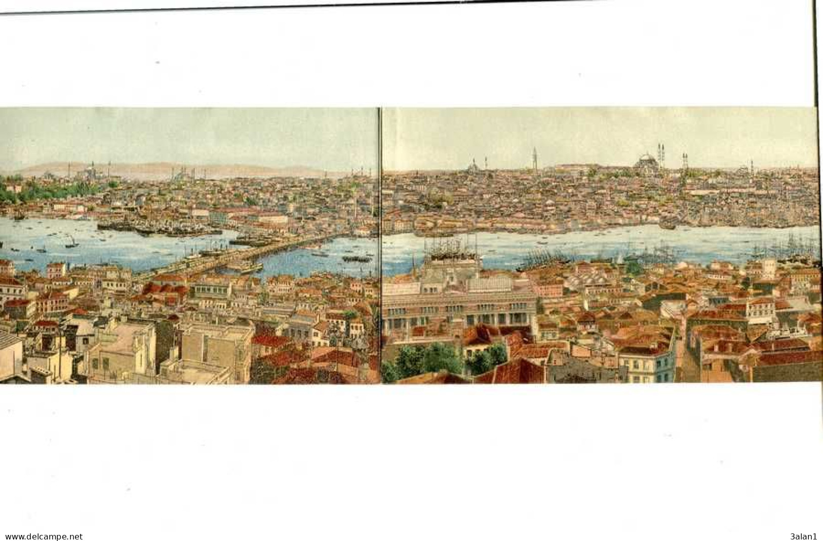 TURQUIE CONSTANTINOPLE  Panorama / 6 Cpa Couleur Jointes   5726 - Türkei