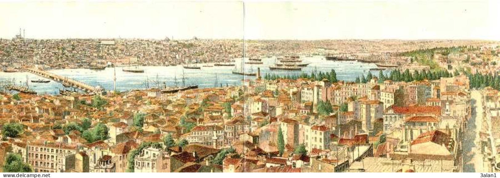 TURQUIE CONSTANTINOPLE  Panorama / 6 Cpa Couleur Jointes   5726 - Turchia