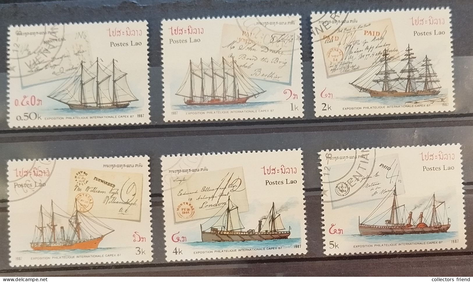 LAOS LAO - 1987 - Schiffe, Ships - 6 Stamps - Used - Barcos