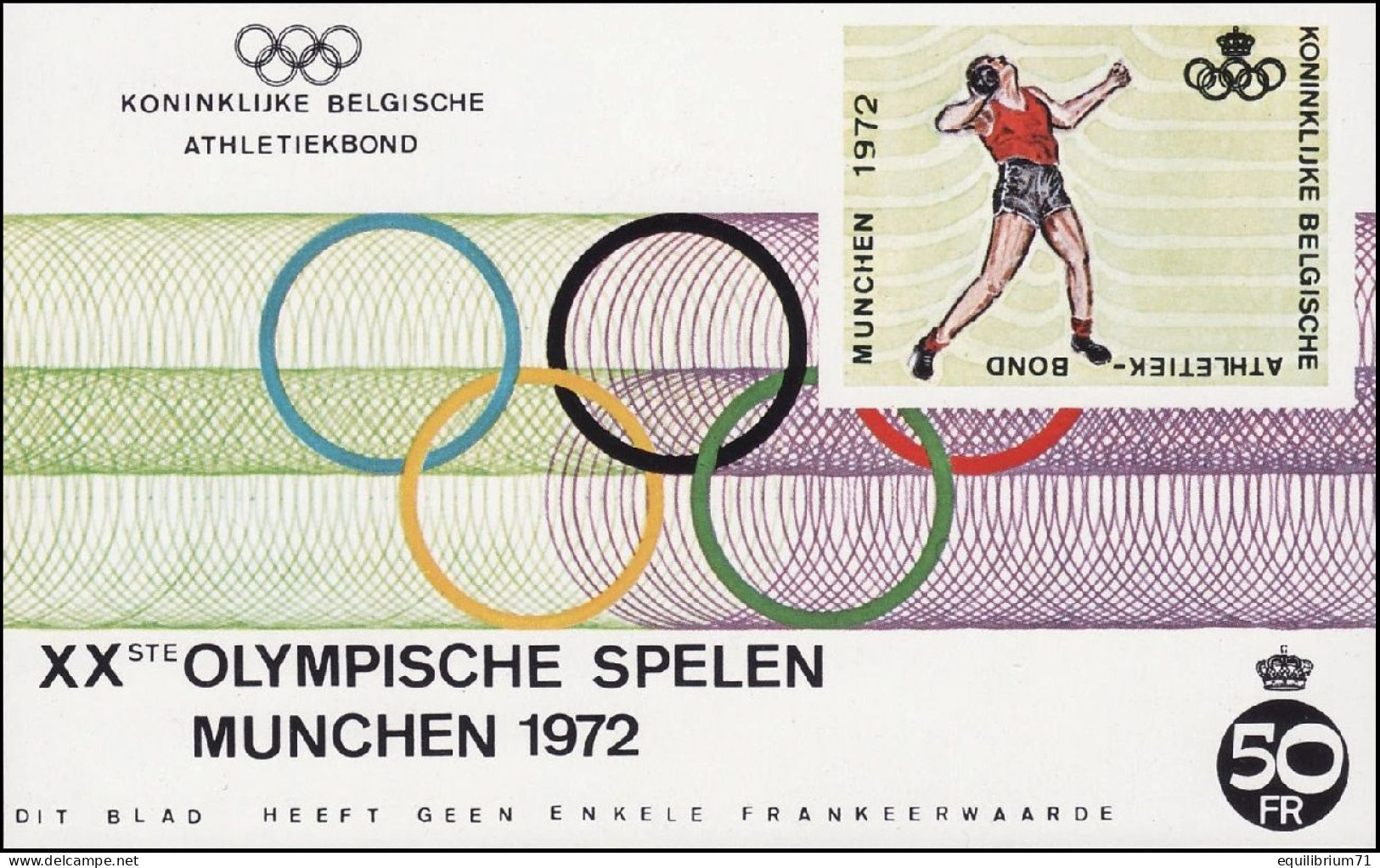 E119** - Jeux Olympiques De Munich / Olympische Spelen In Munchen / Olympische Spielen München / Munich Olympics - Cinderellas