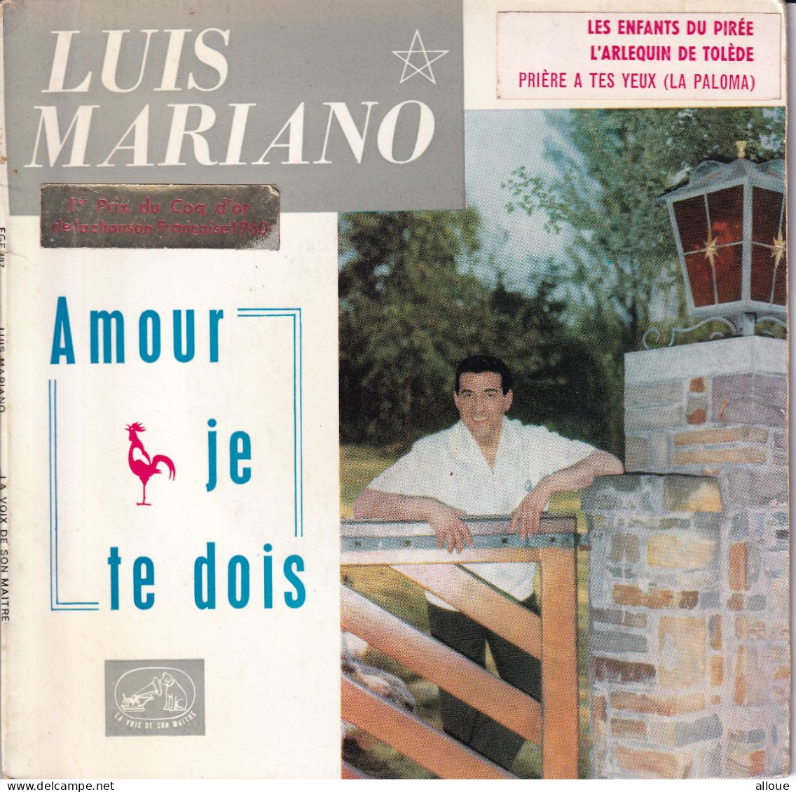 LUIS MARIANO  - FR EP -AMOUR JE TE DOIS + 3 - Opéra & Opérette