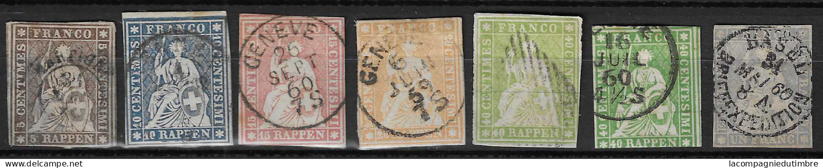 Suisse YT N° 26/31 Oblitérés. B/TB - Used Stamps