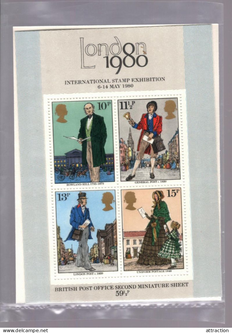 GREAT BRITAIN - BLOC INTERNATIONAL STAMP EXHIBITION 6-14 MAY 1980 LONDON - Blocs-feuillets