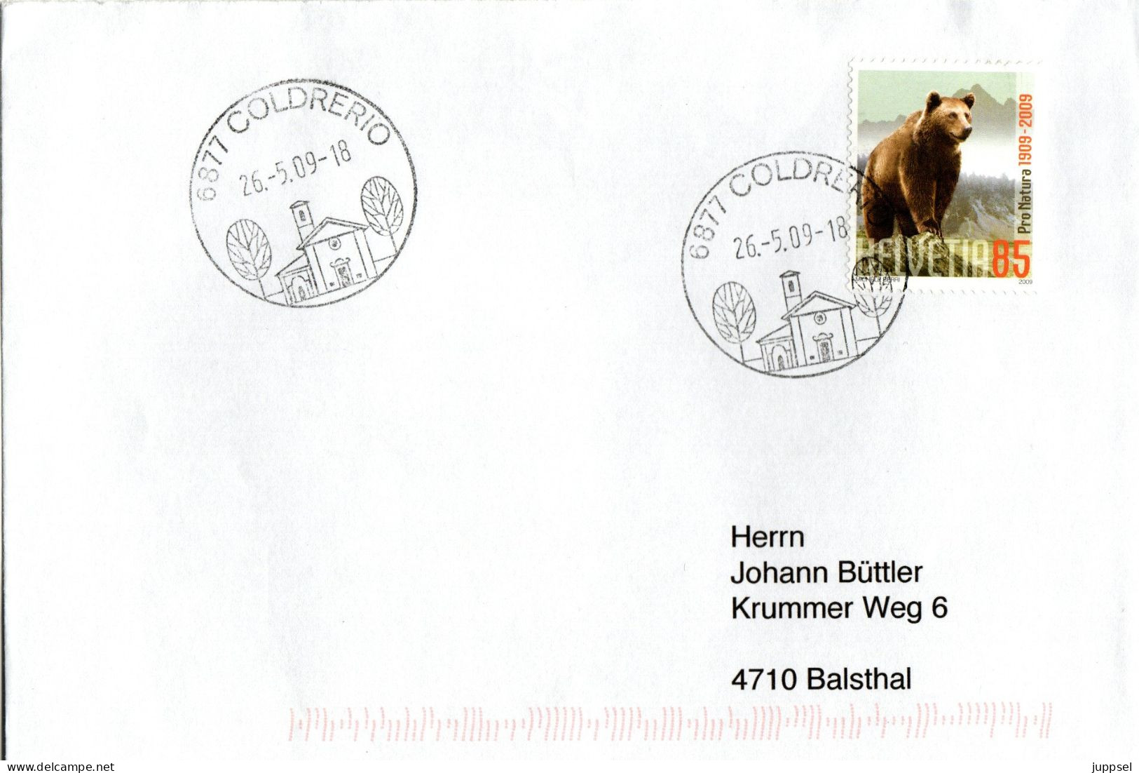 FDC  SWITZERLAND   Brown Bear    /   SUISSE  L`ours Brun - Ours