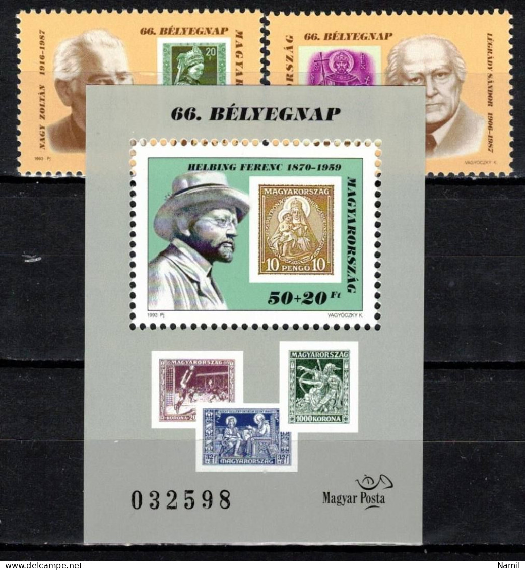 ** Hongrie 1993 Mi 4260-1+Bl.227 (Yv 3429-30+BF 227), (MNH)** - Unused Stamps