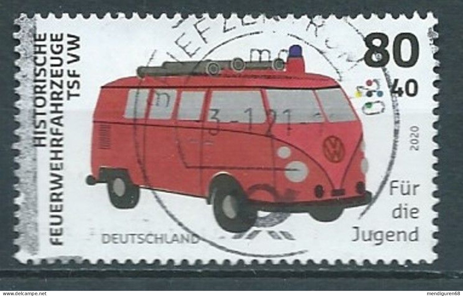 ALLEMAGNE ALEMANIA GERMANY DEUTSCHLAND BUND 2020 HISTORIC FIRE ENGINES: TSF VW USED MI 3557 YT 3335 SN B1170 SG 4331 - Gebraucht