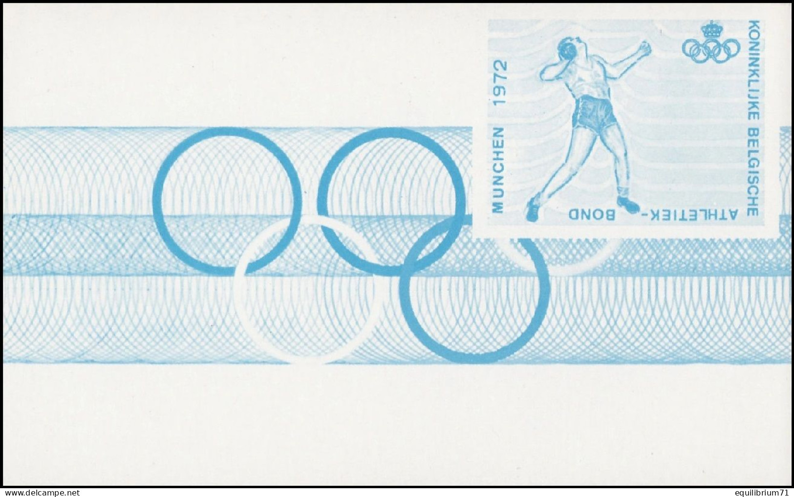 E119** - Épreuve De Couleur Bleu / Blauwe Kleurproeve / Blau Farbproof / Blue Color Proof - JO De Munich / OS München - Atletiek