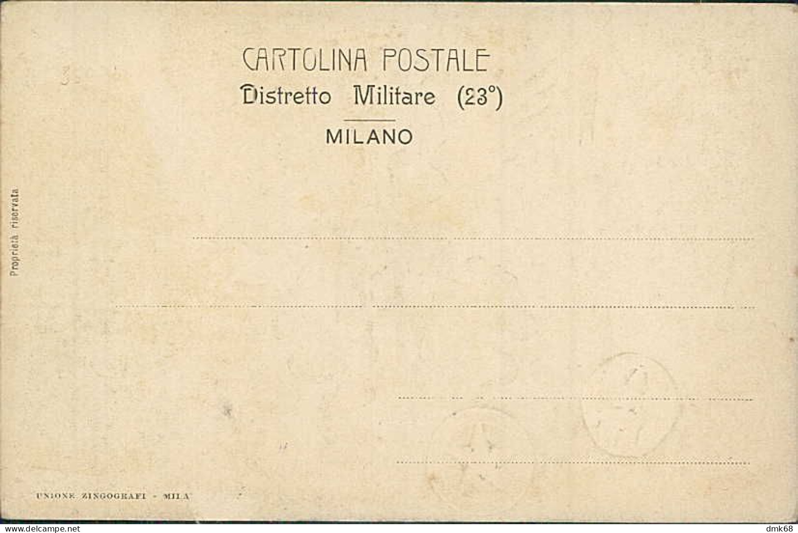 ESERCITO ITALIANO - DISTRETTO MILITARE ( 23 ) MILANO - CARTOLINA ILLUSTRATA - DISEGNO FACCIOLI - 1900s (20478) - Regimenten