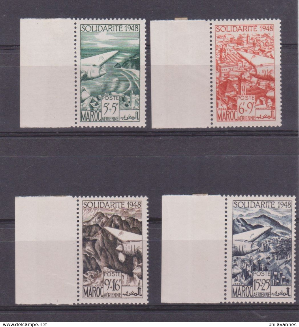 MAROC, Poste Aérienne N° 70 à 73  , Neufs **,cote 12€ ( Maroc/005) - Airmail