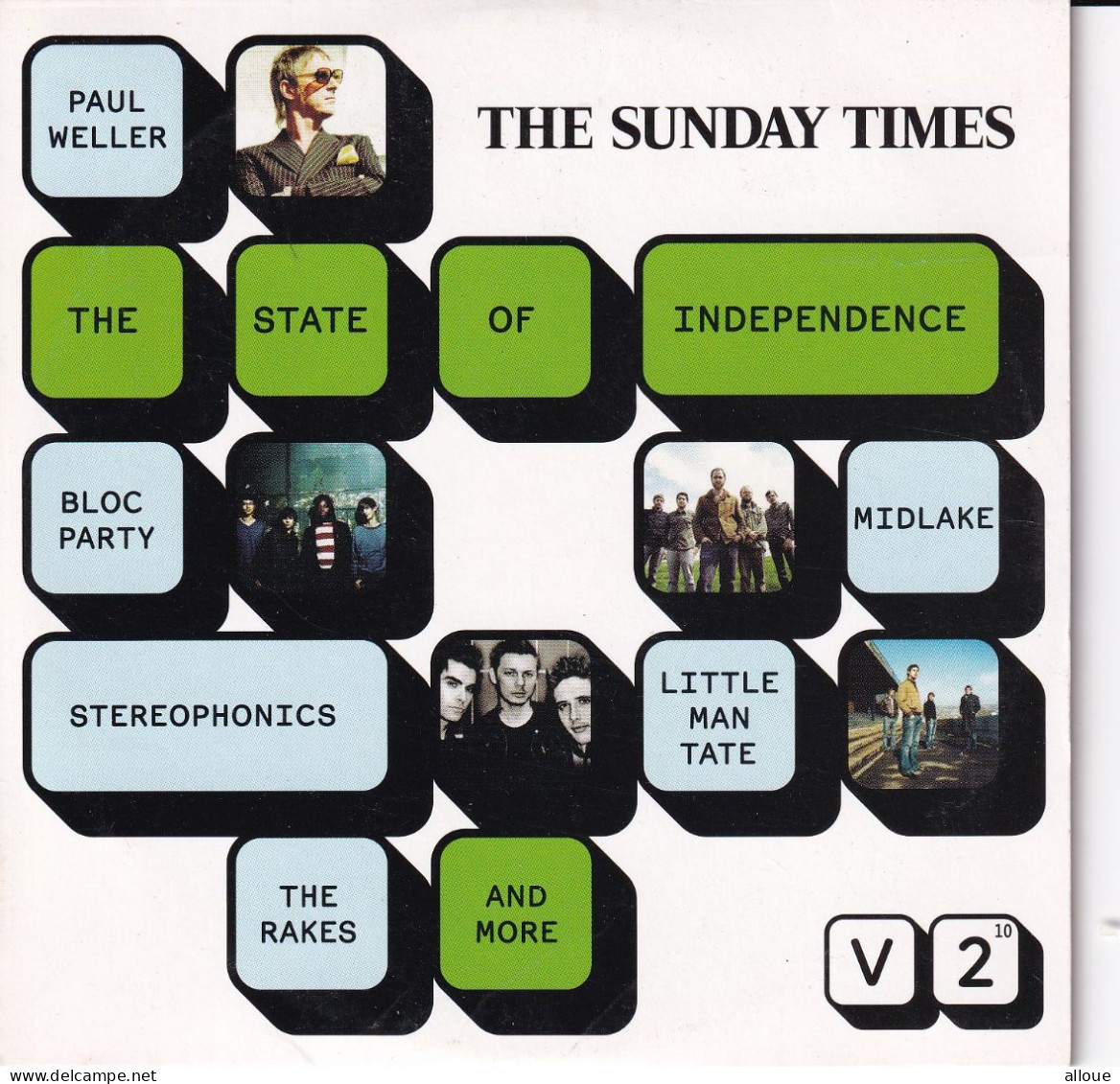 THE STATE OF INDEPENDANCE - CD SUNDAY TIMES - CD  POCHETTE CARTON 13TRACKS - BLOC PARTY - THE RAKES - PAUL WELLER ... - Andere - Engelstalig