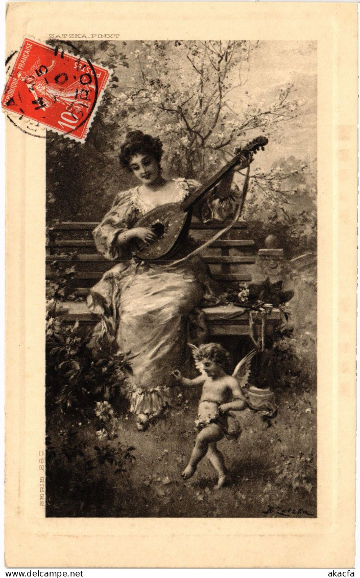 CPA AK Lady With A Guitar ARTIST SIGNED (1387098) - 1900-1949