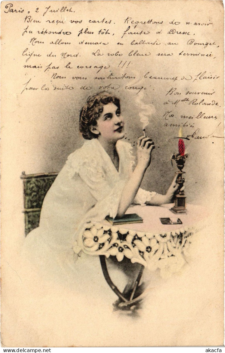 CPA AK Smoking Lady ARTIST SIGNED (1387067) - 1900-1949