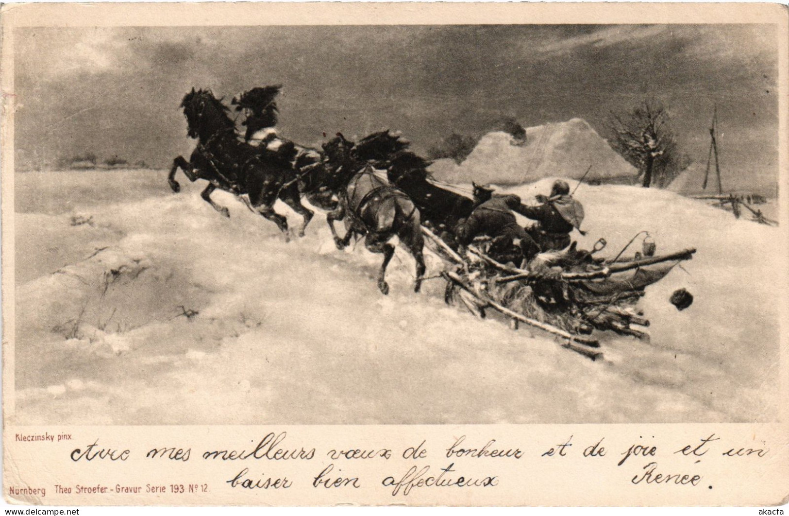 CPA AK Horse Sleigh ARTIST SIGNED (1387537) - 1900-1949