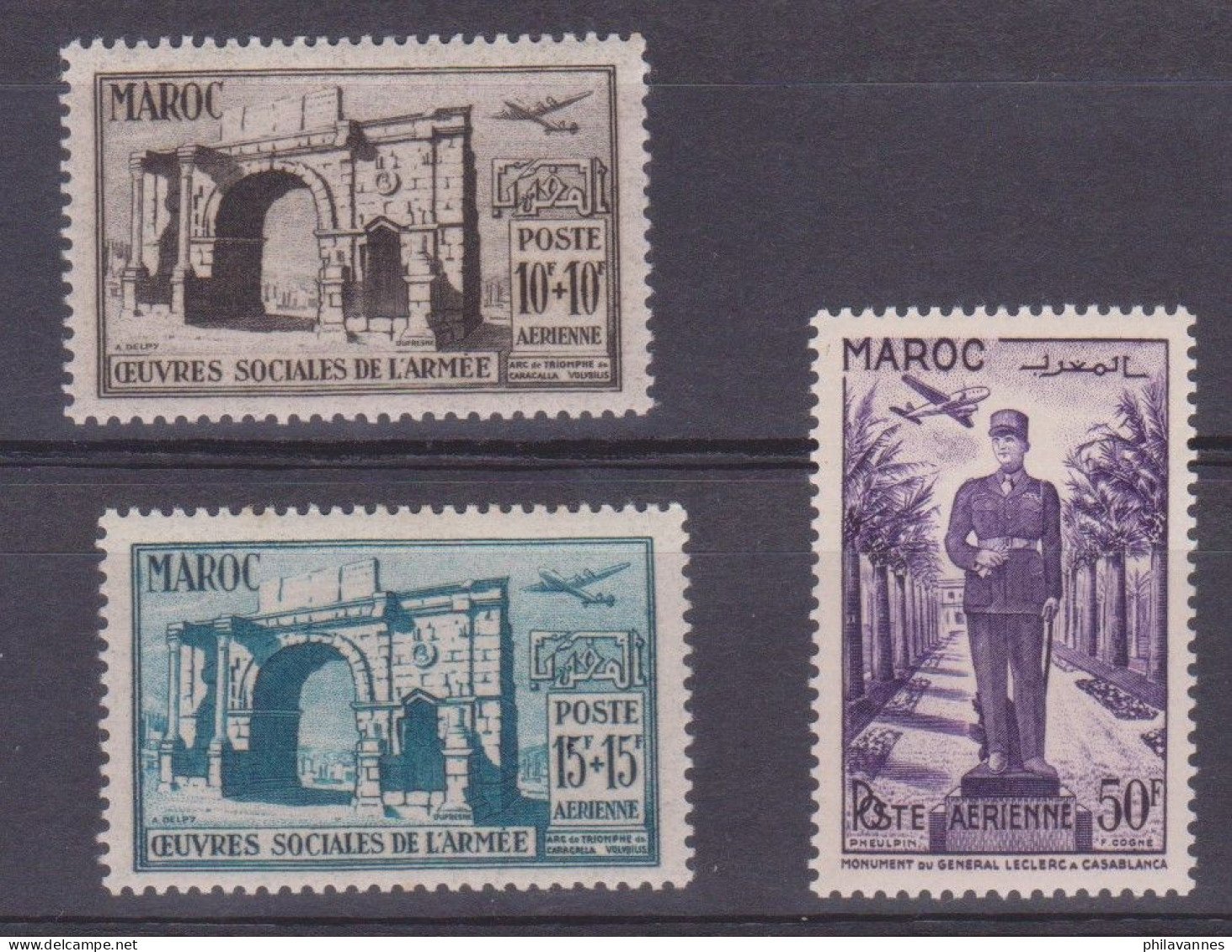 MAROC, Poste Aérienne N° 79 à 81  , Neufs **,cote 9€ ( Maroc/006) - Airmail