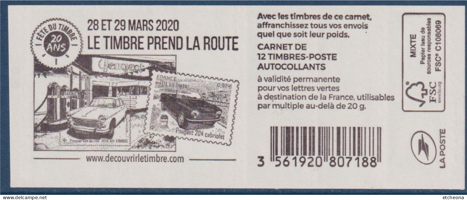 Marianne L'Engagée 2018 Carnet LV N°1598-C11 Numéroté 058 Daté 27.04.20 Le Timbre Prend La Route Fête Du Timbre 20 Ans - Modernes : 1959-...